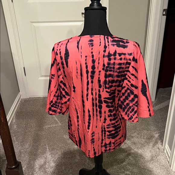 SHEIN Pink and Black Striped Blouse - Picture 6 of 8